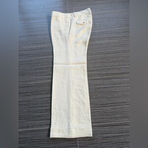 J. Crew Off-White 100% Linen Lined Trousers size 10P